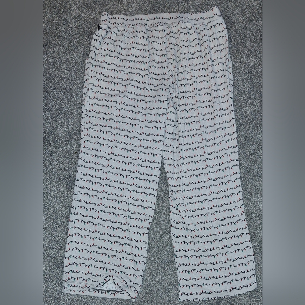 Cacique Pajama Pants with Festive Christmas Light Pattern 18/20